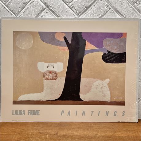 Vtg Laura Fiume Lithograph Poster