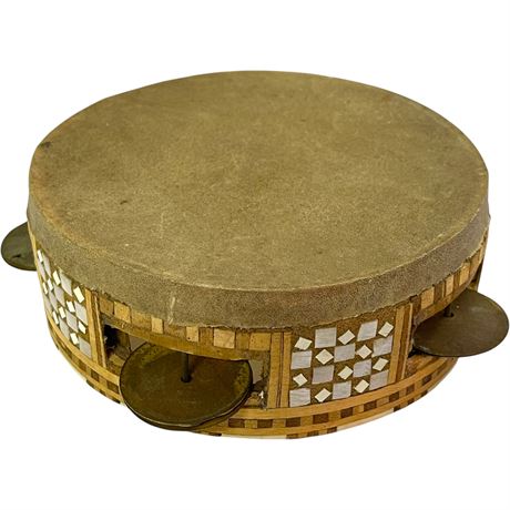 Vtg Egyptian Riq Tambourine