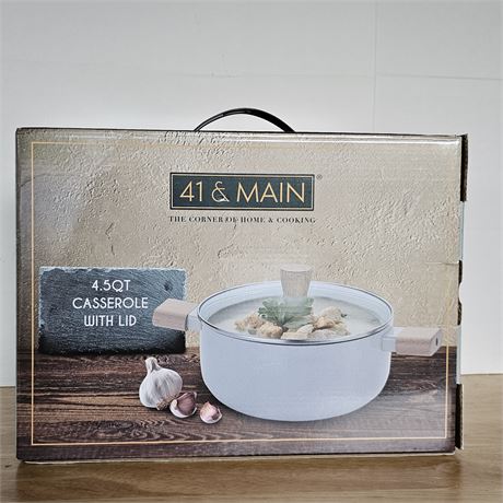 *NIB* 41 & Main 4.5Qt. Casserole w/Lid