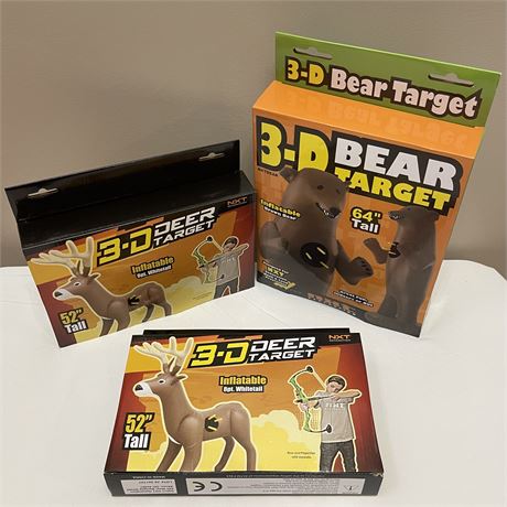 New NXT Generation 3-D Bear Target w/ Two 3-D Deer Targets