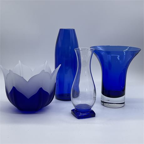 Cobalt Blue Decorative Glass Collection