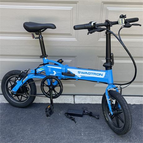 Swagtron EB5 PRO+ Folding Electric Bike w/ Original Shipping Box