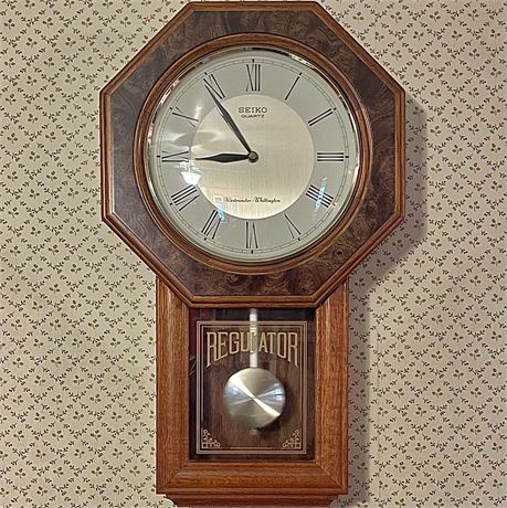 Seiko Quartz Westminister-Whittington Regulator Pendulum Wall Clock