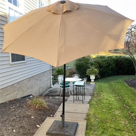 8ft Aluminum Tilt Patio Umbrella in Base