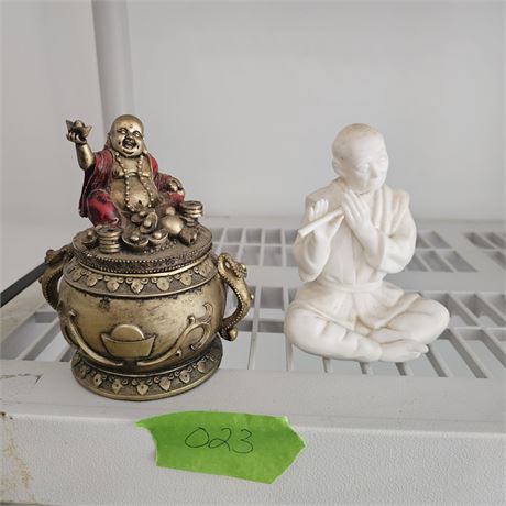 2 Buddha Figurines