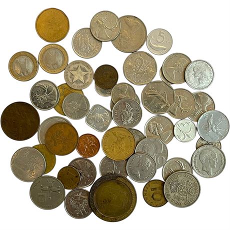Mixed Variety of Foreign Coins