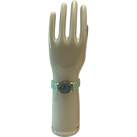1989 Hall China Co Porcelain Glove Mold and Gemmed Watch with Silicone Band