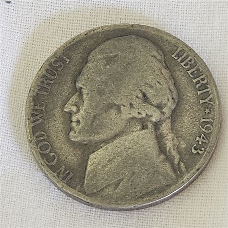 1943 D Jefferson Nickel Silver Jefferson Wartime Silver Alloy Nickel