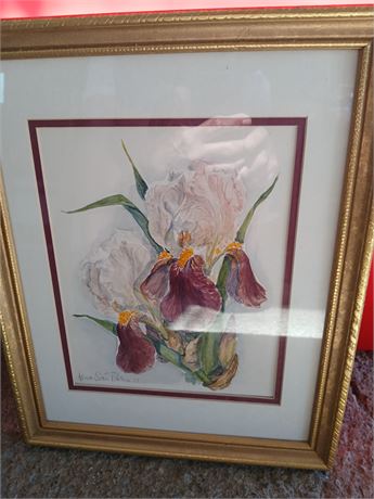 Artists signed flowers