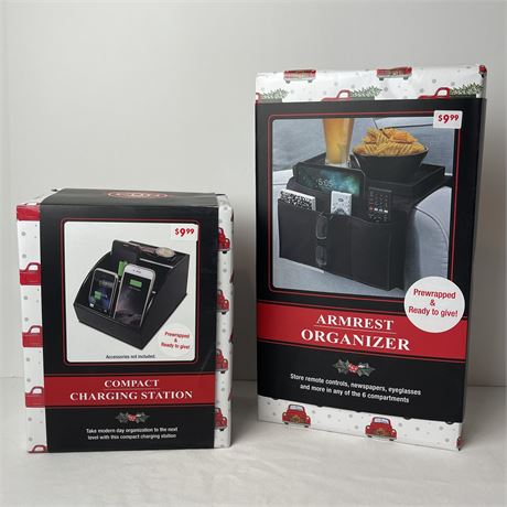 NIB Compact Charger Station and Armrest Organizer