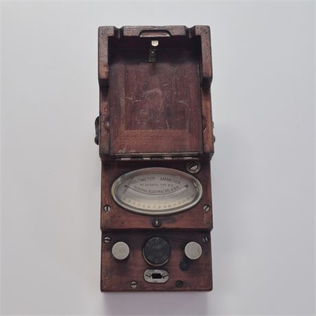 Antq General Electric S2 Voltmeter/Ammeter Portable Electrical Instrument