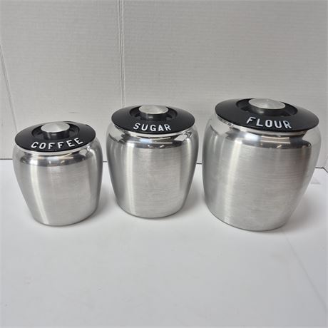 MCM Kromex Kitchen Canisters