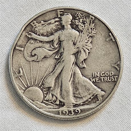 1939 D  Walking Liberty Half Dollar Silver