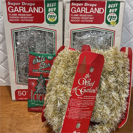 Vtg Tinsel Garland