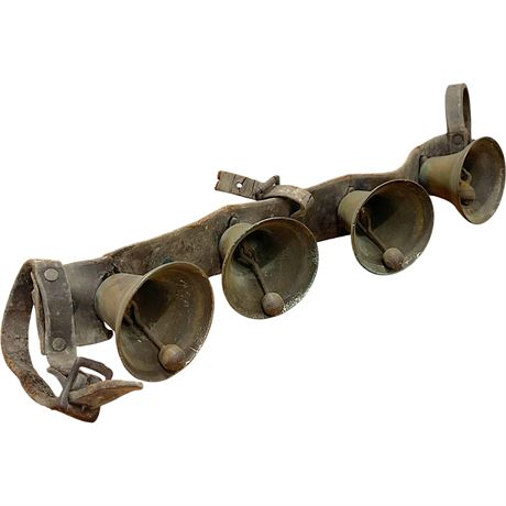 Antique Brass Horse Harness Sleigh Bells