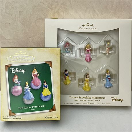 Keepsake Mini Disney Princess Snowflake Collection and Royal Princess Ornaments