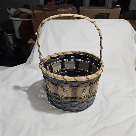 Round Snowman Basket