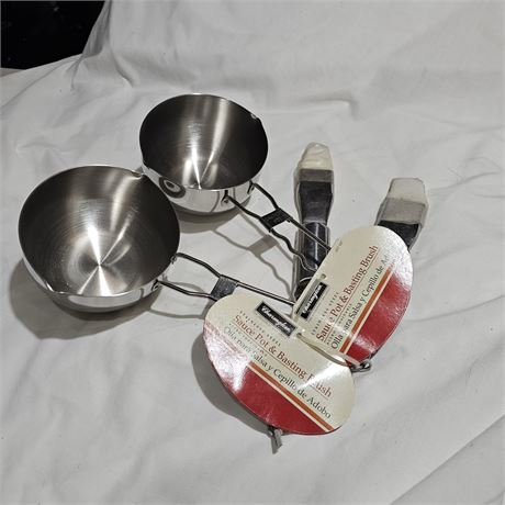 Charmglow Stainless Steel Sauce Pot & Basting Brush set.