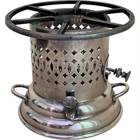 Antique Silver Plated Table Top Spirit Burner