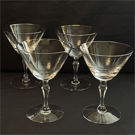 Fostoria Engagement Crystal Martini Glasses