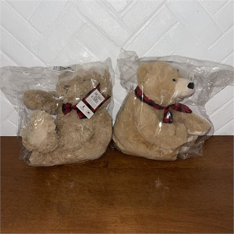 New in Packages - Pair of FAO Schwarz Stuffed Bears