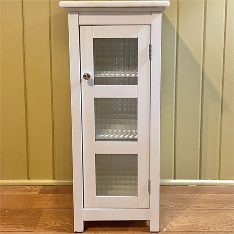 Marble Top Storage Cabinet Side Table