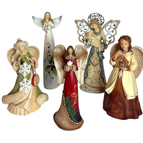 Small Lot of Christmas Inspired Angel Figurines