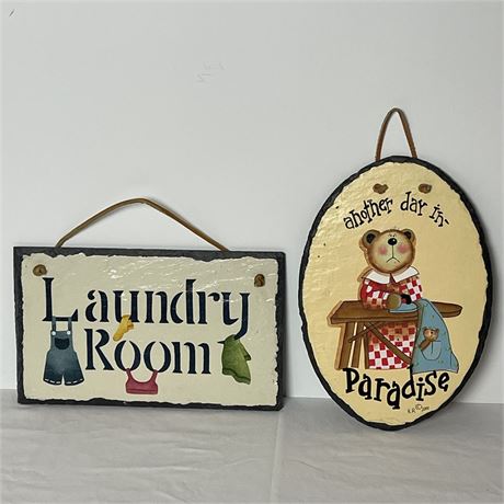 Laundry Room Slate Wall Signs - The Country Pedlar & Plain Jane