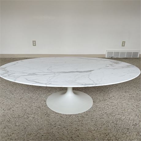 Euro Saarinen Knoll Coffee Table w/ Carrara Marble Top