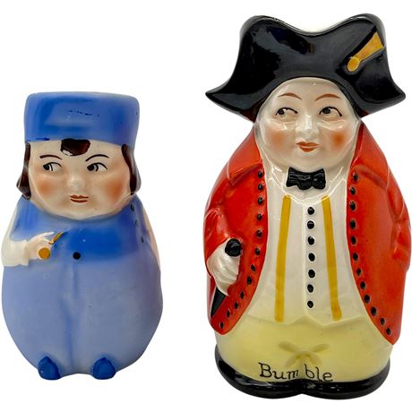 Vtg Erphila Czech Charles Dickens' "Bumble" & Toby Jug Style Character Jugs