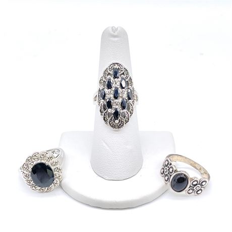 Bundle of Sterling Silver and Silver Toned Rings
