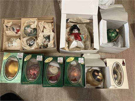 Collection of Christmas ornaments