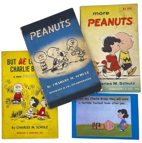 1950's Peanuts Books with Bonus Peanuts Cartoon (a little Browns humor)