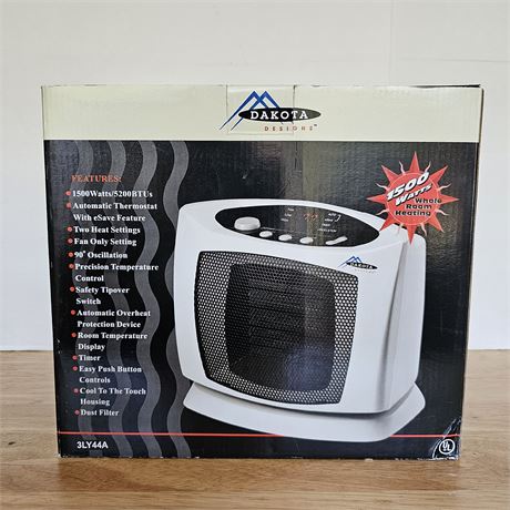 Oscillating Space Heater in Original Box-Very Light Usage