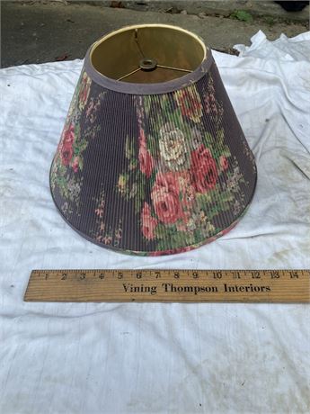 vintage pleated fabric lampshade