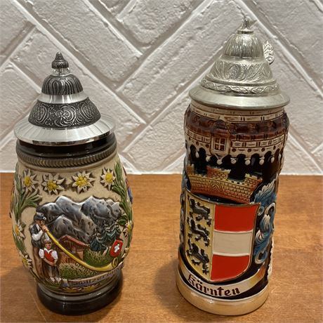 Germany Zoller & Born and Earnten Beer Steins