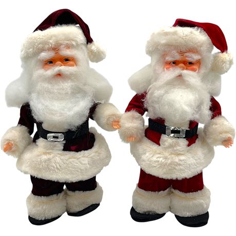 (2) Vintage Santa Claus Figurines