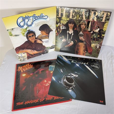 Vinyl Records with Heart, Captain & Tenille, April Wine and Diesel