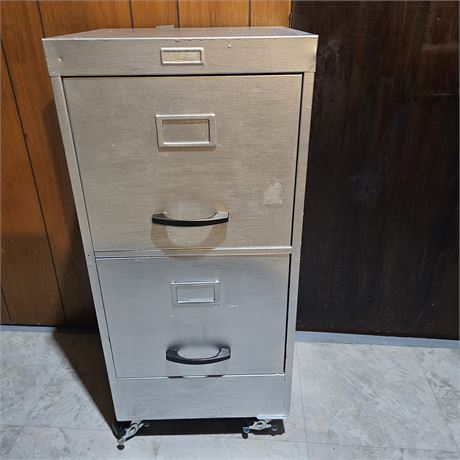 Light Weight Aluminum Rolling Filing Cabinet 2-Drawer