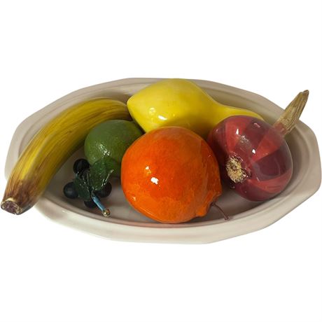 Artificial Fruit on Serving Plate