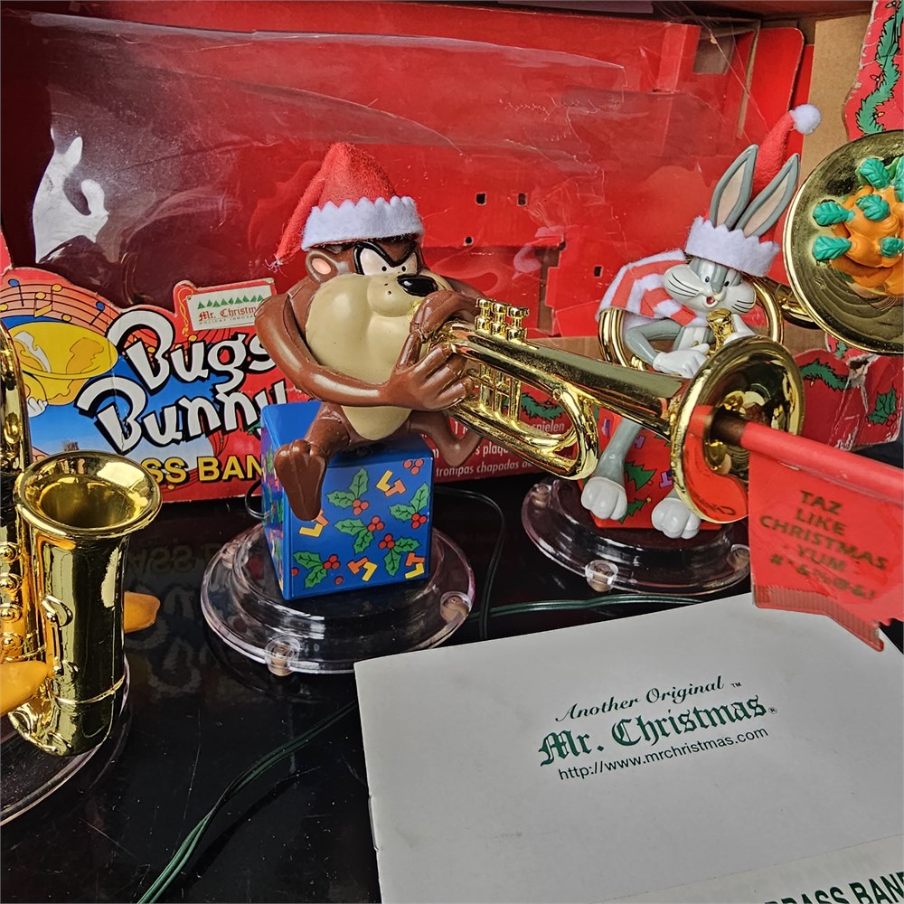 Vintage Rare Mr. Christmas Bugs Bunny Brass Band mechanical musical hotsell decoration