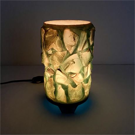 Mid-Century Green Acrylic Accent Lamp