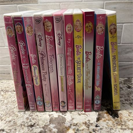Barbie and Disney Princess DVD's