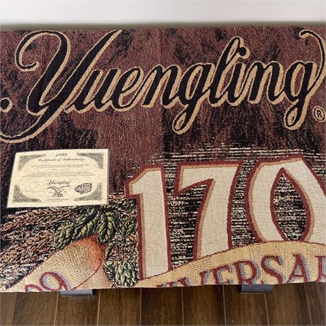 1999 Yuengling 170th Anniversary Afghan w/ COA
