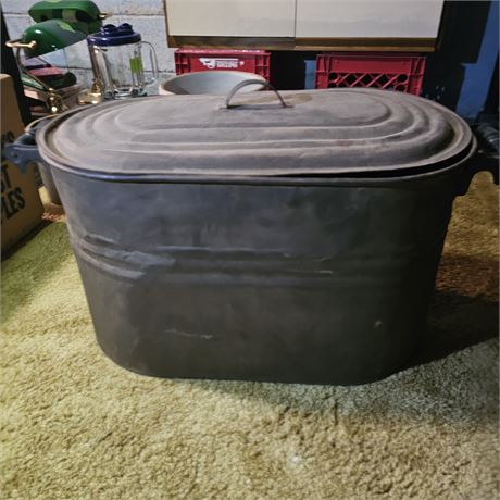 Galvanized Boiler Vintage Wash Tub Basin