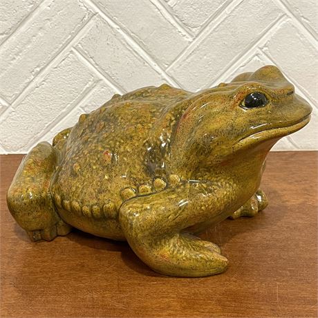 Signed Arnels Ceramic Toad Statue
