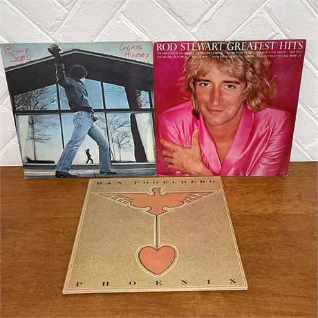 Billy Joel, Rod Stewart & Dan Fogelberg Vinyl Records