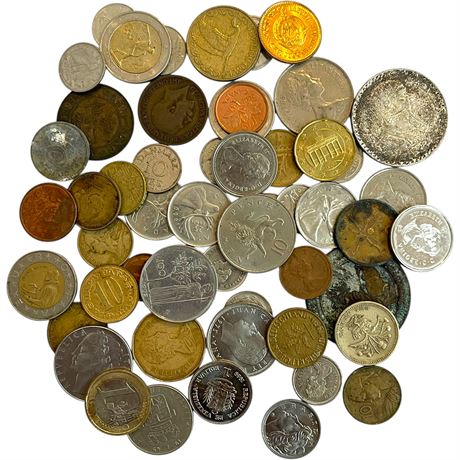 Mixed Variety of Foreign Coins