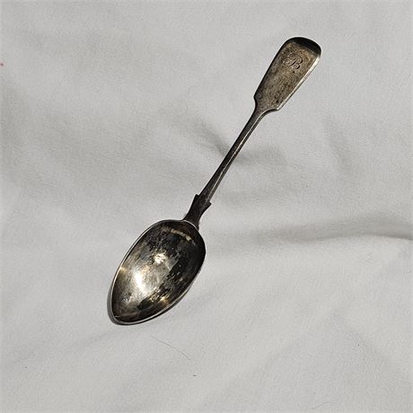 Silver serving spoon
