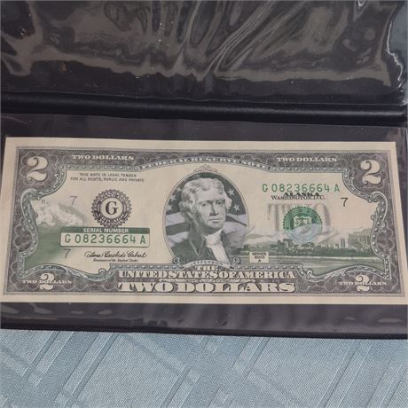 2003 AK Colorized $2 Bill UNCIRCULATED